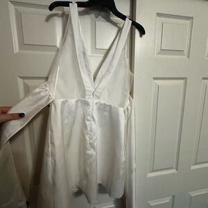 Jenny Yoo “Little White Dress” style Ella, Size 14 regular in Light Ivory